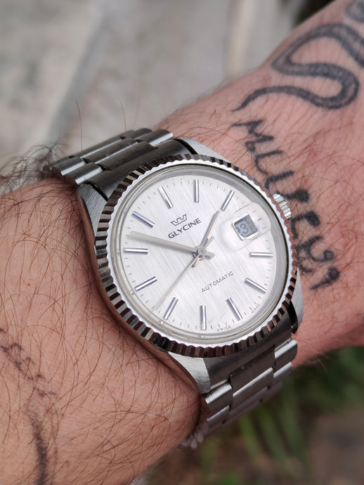 Glycine 813.513 automatique full acier d'origine - mamontrevintage