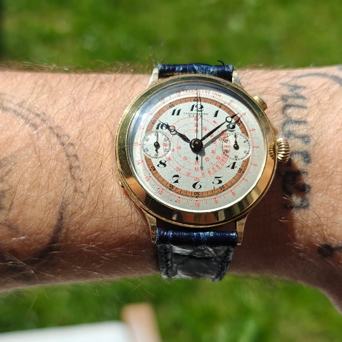 Chronometro Elpe 30er Landeron 39 Ein-Drücker-Chronograph — Archivfoto 3/8