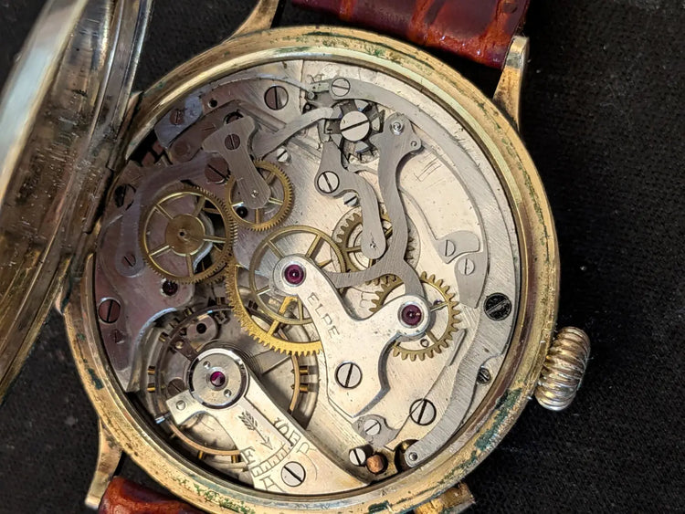 Chronometro Elpe 30er Landeron 39 Ein-Drücker-Chronograph — Archivfoto 8/8