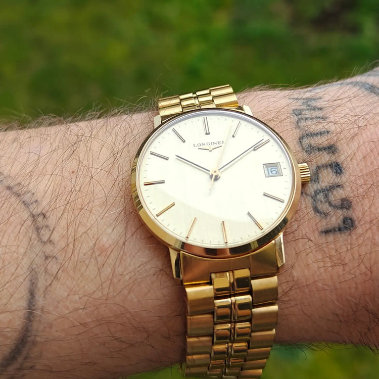 Longines mechanisch, Leinentextur-Zifferblatt — Archivfoto 5/9