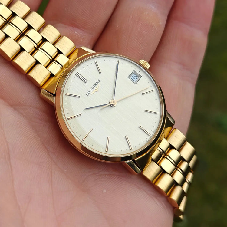 Longines mechanisch, Leinentextur-Zifferblatt — Archivfoto 4/9