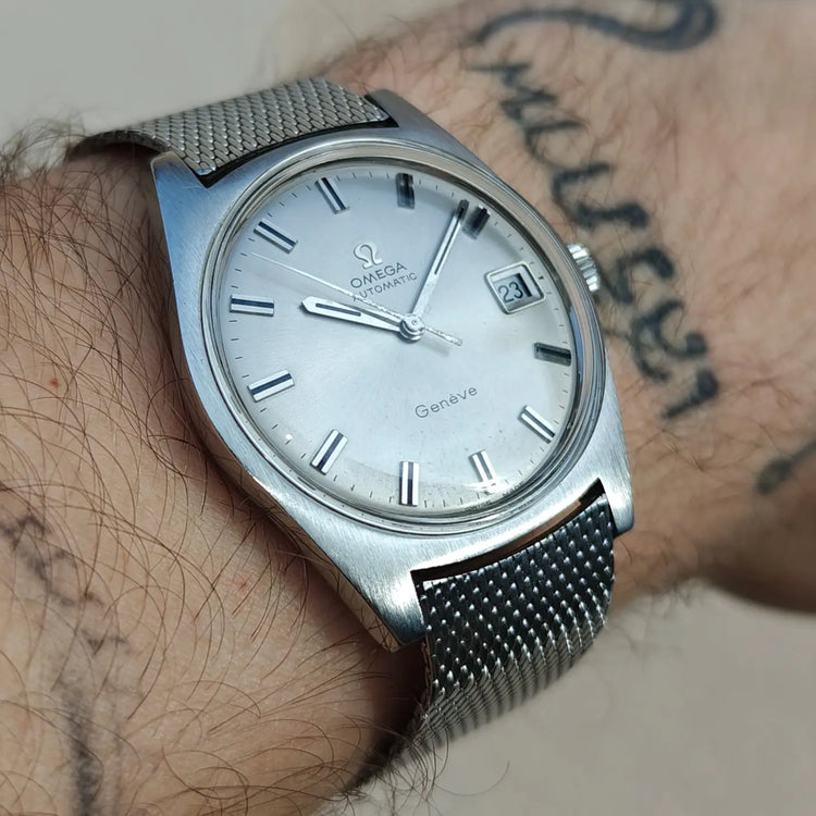 Omega Genève Automatik komplett aus Stahl — Archivfoto 1/8