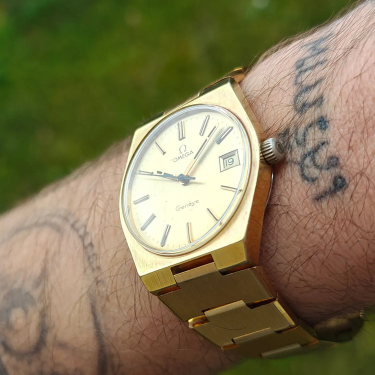 Omega Genève original vollvergoldet — Archivfoto 2/9