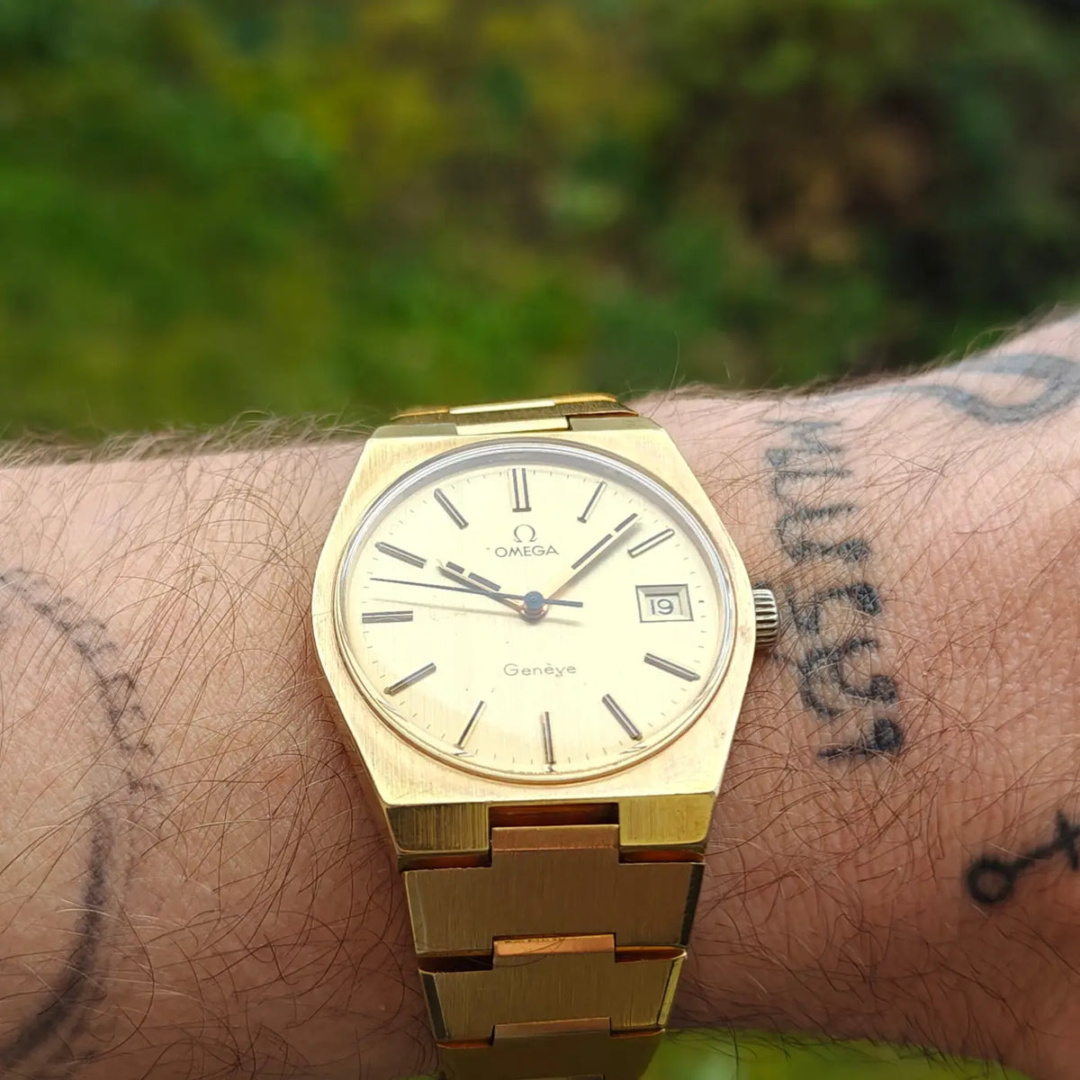 Omega Genève original vollvergoldet — Archivfoto 3/9