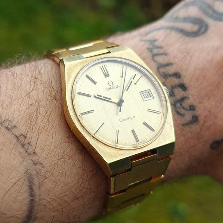 Omega Genève original vollvergoldet — Archivfoto 5/9