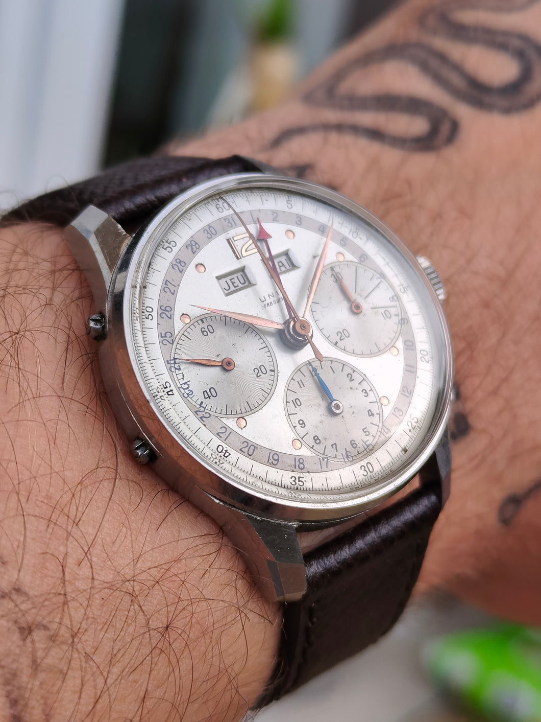 Chronographe triple date Unic Arsa