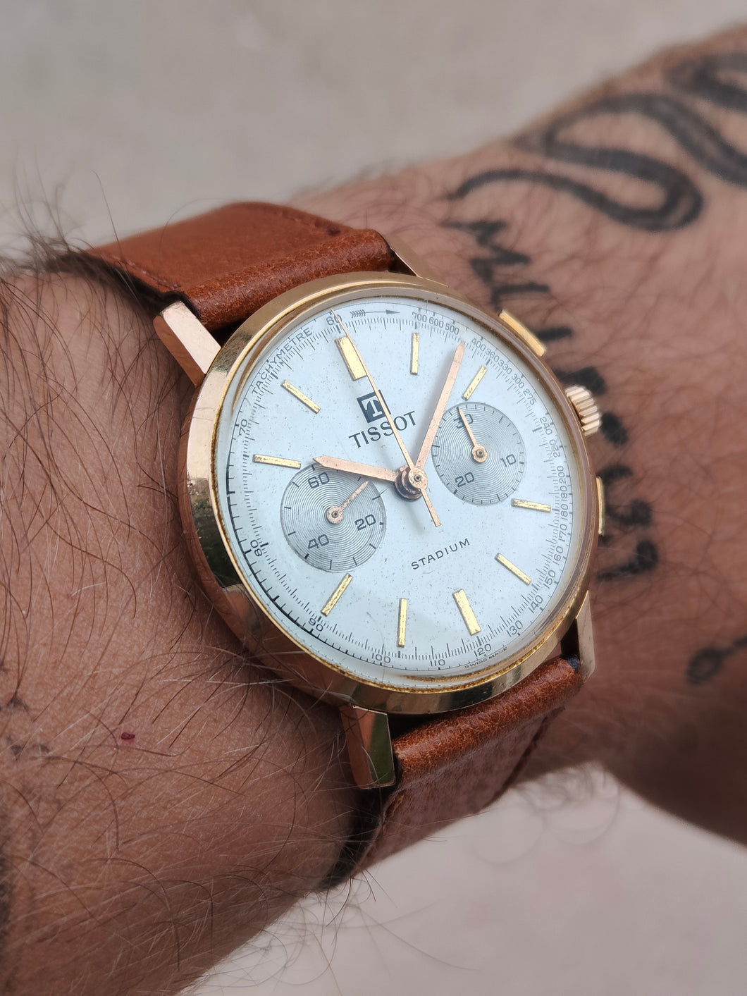Tissot stadium Lemania 1277 Bi Compax