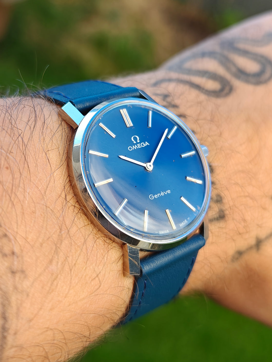 Omega Genève Dial bleu