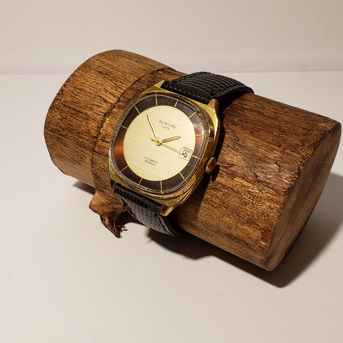 Montre Aurore automatique des années 70 équipée d'un FE 4611 34.5mm hors couronne